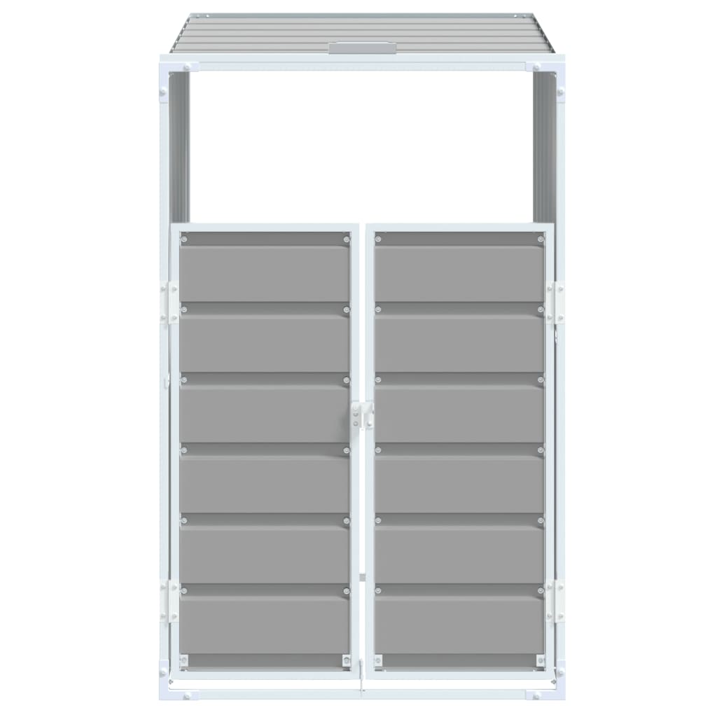 Wheelie Bin Storage for Single Bin Grey 72x81x115 cm Steel