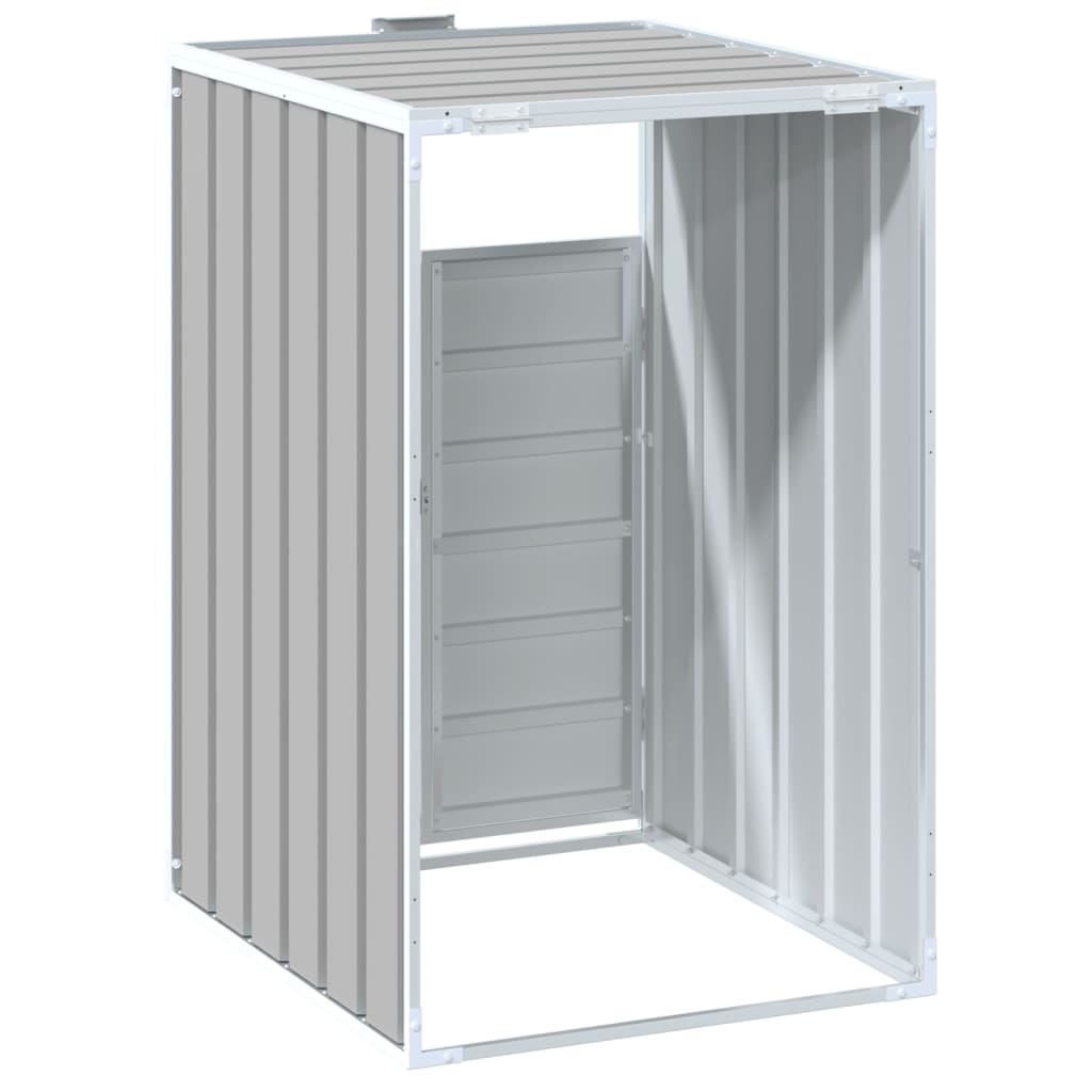 Wheelie Bin Storage for Single Bin Grey 72x81x115 cm Steel