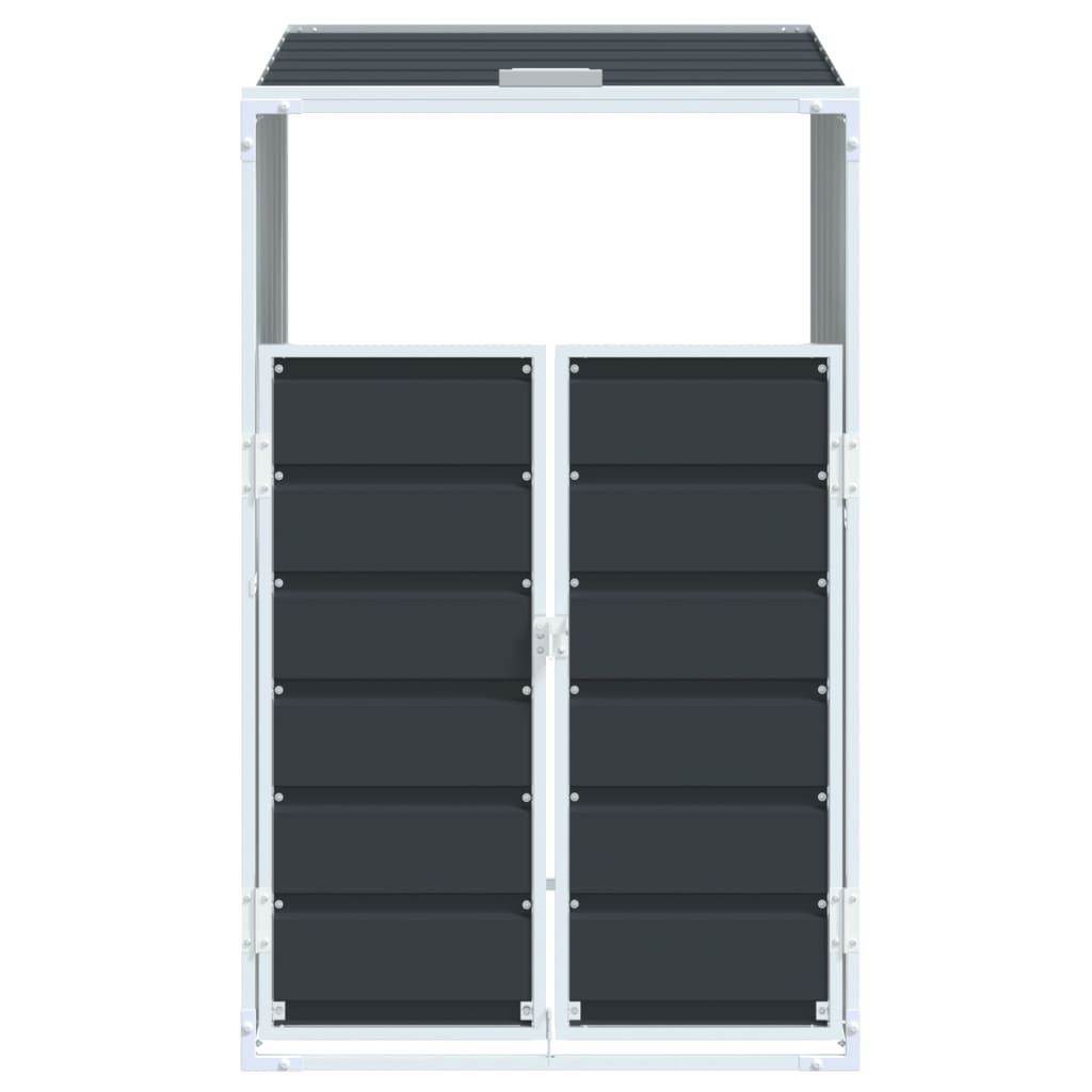 Wheelie Bin Storage for Single Bin Anthracite 72x81x115 cm Steel