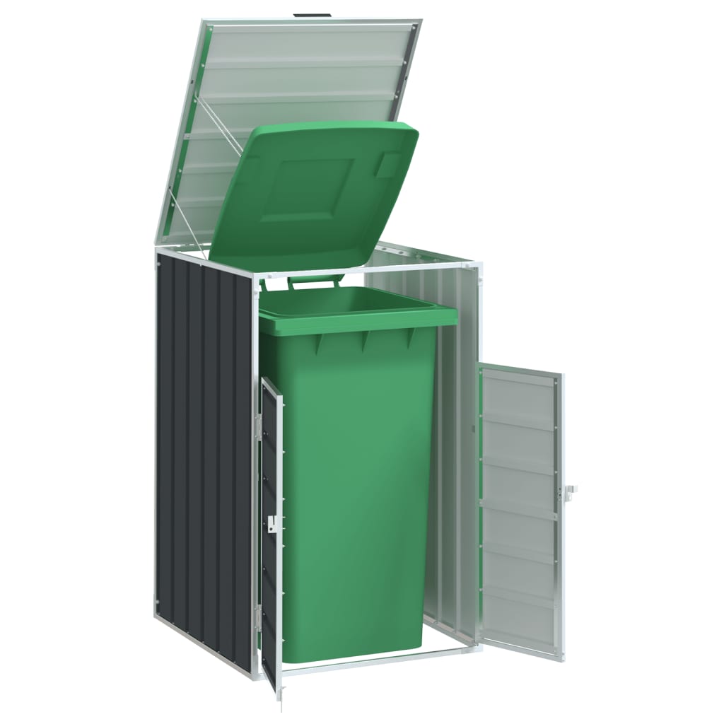 Wheelie Bin Storage for Single Bin Anthracite 72x81x115 cm Steel