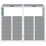 Wheelie Bin Storage for Double Bins Grey 144x81x113 cm Steel