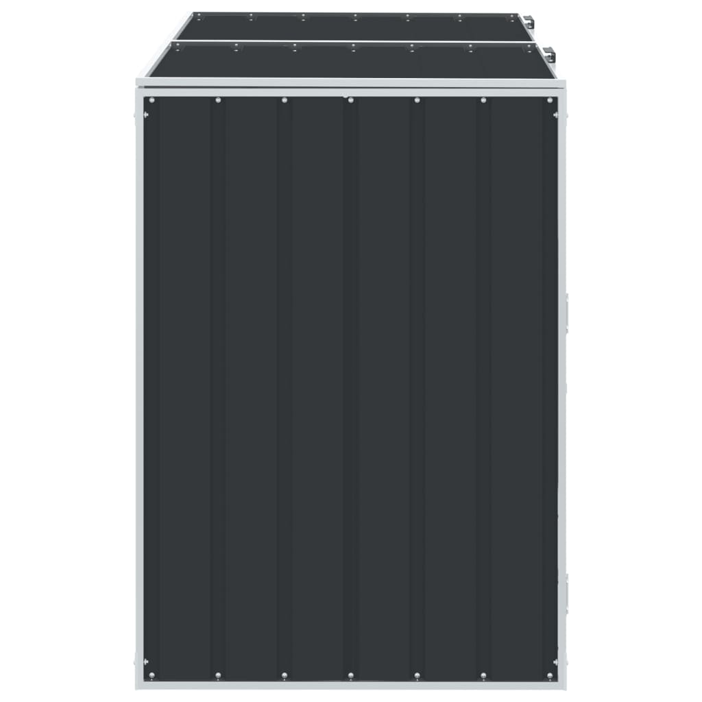 Wheelie Bin Storage for Double Bins Anthracite 144x81x113 cm Steel