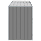 Wheelie Bin Storage for Triple Bins Grey 216x81x115 cm Steel