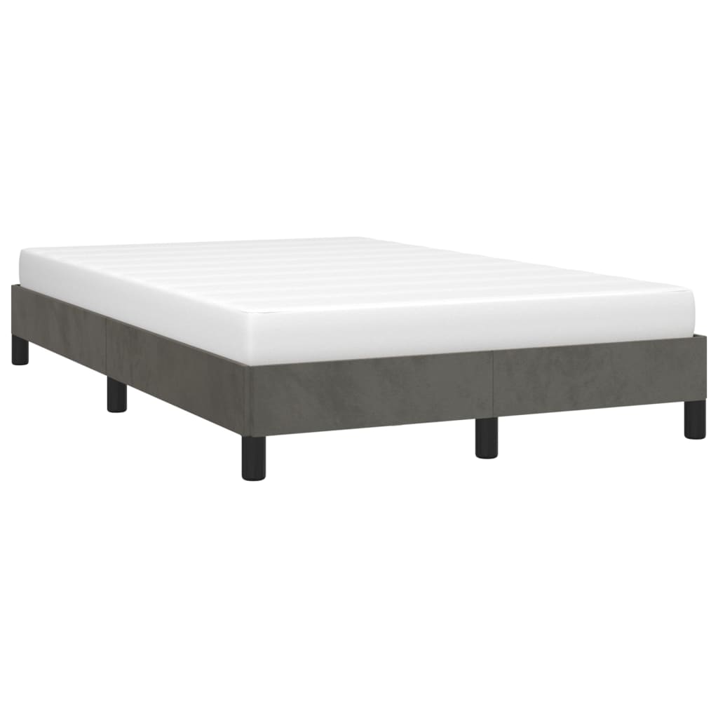 Bed Frame without Mattress Dark Grey 120x190 cm Small Double Velvet