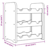 Wine Rack 33x25x37 cm Solid Wood Pine