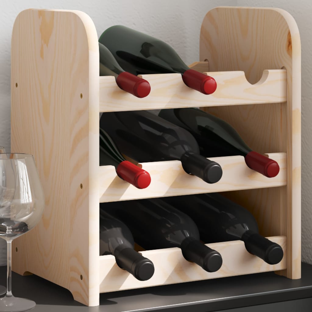 Wine Rack 33x25x37 cm Solid Wood Pine