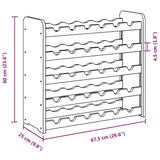 Wine Rack 67.5x25x60 cm Solid Wood Pine