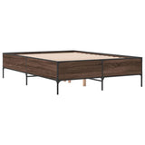 Bed Frame without Mattress Brown Oak 135x190 cm Double