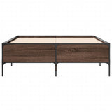 Bed Frame without Mattress Brown Oak 135x190 cm Double