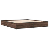 Bed Frame without Mattress Brown Oak 200x200 cm