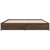 Bed Frame without Mattress Brown Oak 200x200 cm