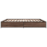 Bed Frame without Mattress Brown Oak 200x200 cm