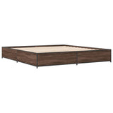 Bed Frame without Mattress Brown Oak 200x200 cm