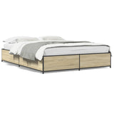 Bed Frame without Mattress Sonoma Oak 150x200 cm King Size