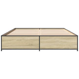 Bed Frame without Mattress Sonoma Oak 150x200 cm King Size