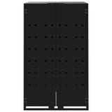 Wheelie Bin Storage for 2 Bins Black 138x79x117 cm Steel