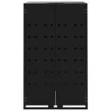 Wheelie Bin Storage for 5 Bins Black 345x79x117 cm Steel