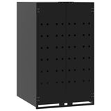 Wheelie Bin Storage for 6 Bins Black 414x79x117 cm Steel