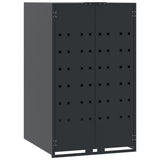 Wheelie Bin Storage for 2 Bins Anthracite 138x79x117 cm Steel