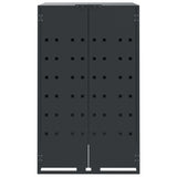 Wheelie Bin Storage for 2 Bins Anthracite 138x79x117 cm Steel