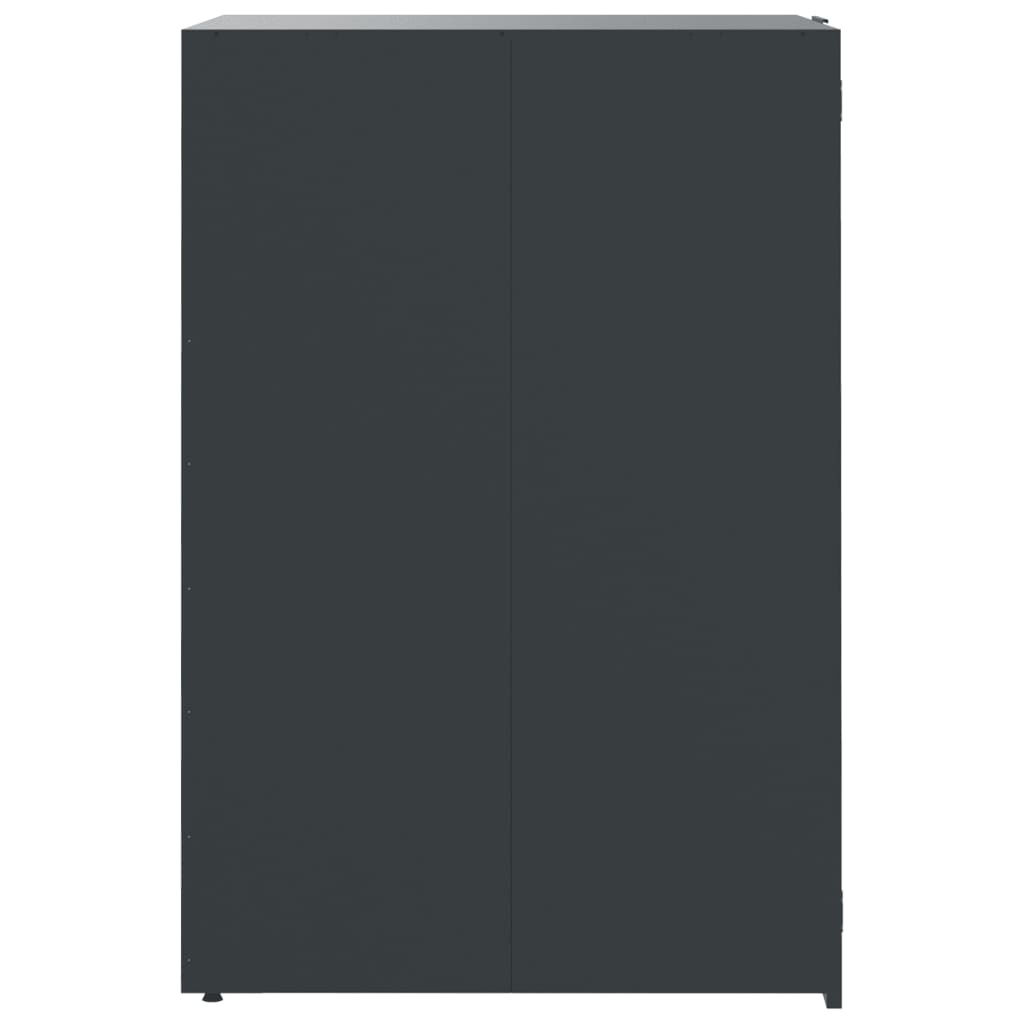 Wheelie Bin Storage for 2 Bins Anthracite 138x79x117 cm Steel