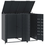 Wheelie Bin Storage for 2 Bins Anthracite 138x79x117 cm Steel