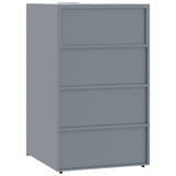 Wheelie Bin Storage for 3 Bins Grey 207x79x117 cm Steel