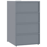 Wheelie Bin Storage for 4 Bins Grey 276x79x117 cm Steel