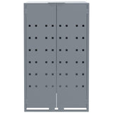 Wheelie Bin Storage for 6 Bins Grey 414x79x117 cm Steel