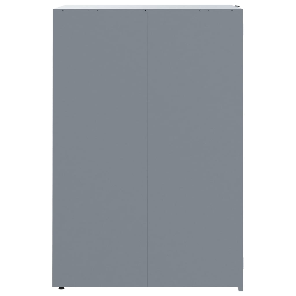 Wheelie Bin Storage for 6 Bins Grey 414x79x117 cm Steel