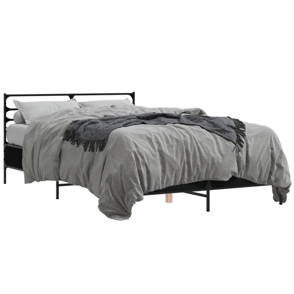 Bed Frame without Mattress Black 140x200 cm