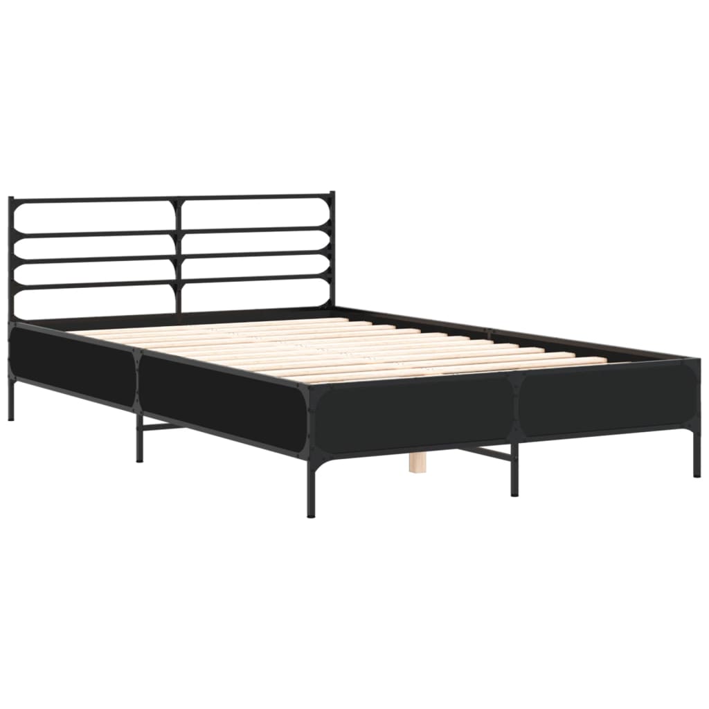 Bed Frame without Mattress Black 140x200 cm