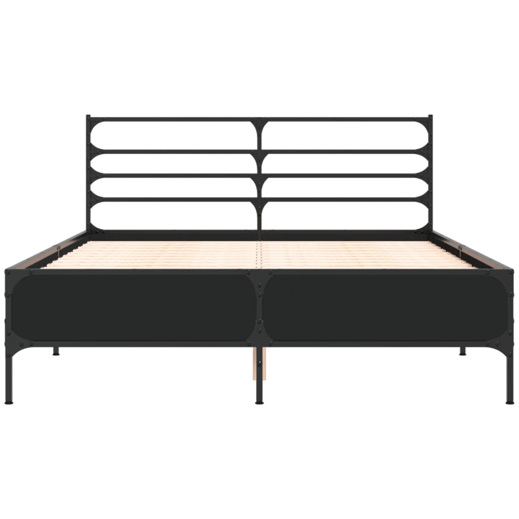 Bed Frame without Mattress Black 140x200 cm