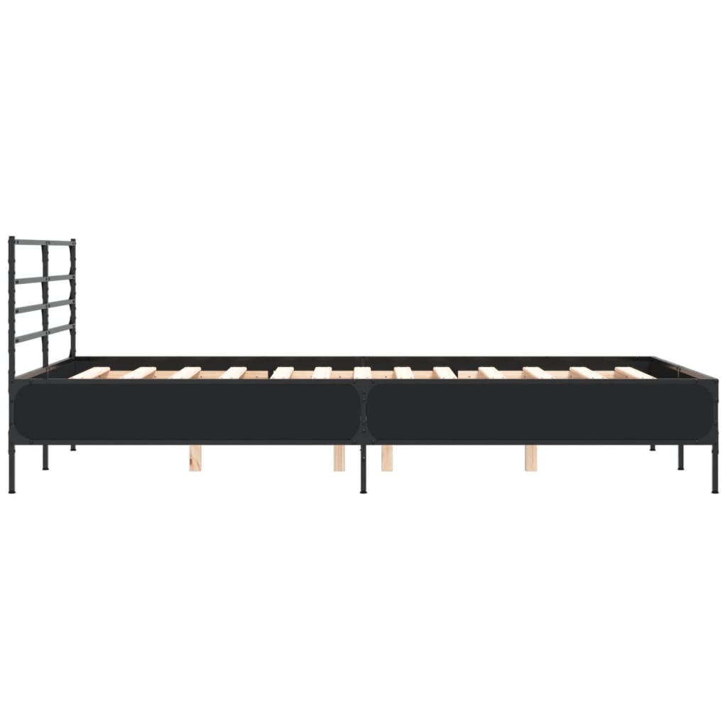 Bed Frame without Mattress Black 140x200 cm