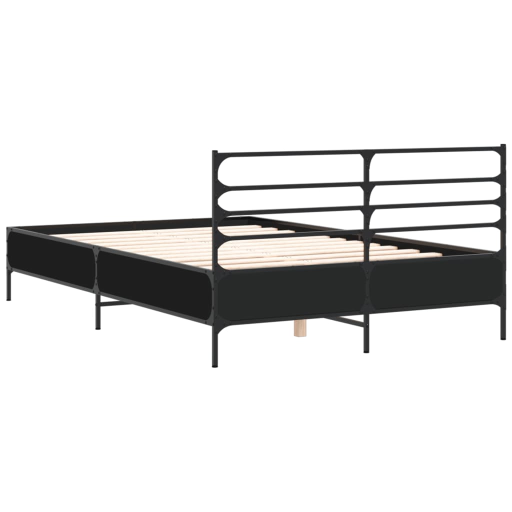 Bed Frame without Mattress Black 140x200 cm