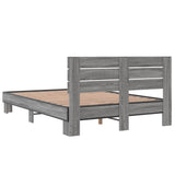 Bed Frame without Mattress Grey Sonoma 140x200 cm