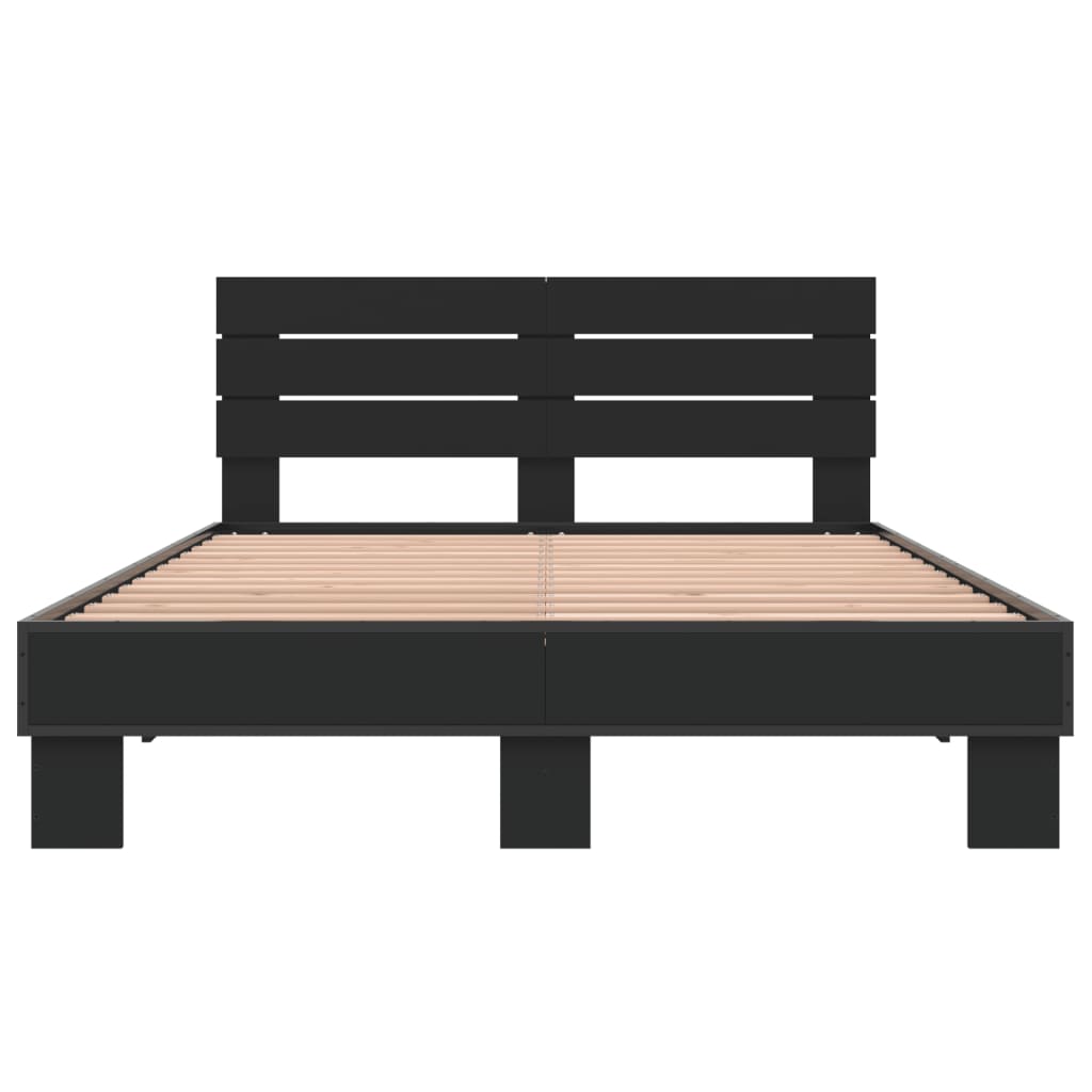 Bed Frame without Mattress Black 135x190 cm Double