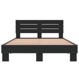 Bed Frame without Mattress Black 135x190 cm Double