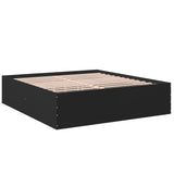 Bed Frame without Mattress Black 200x200 cm