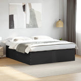 Bed Frame without Mattress Black 200x200 cm