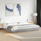 Bed Frame without Mattress Grey Sonoma 200x200 cm