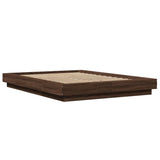 Bed Frame without Mattress Brown Oak 120x200 cm