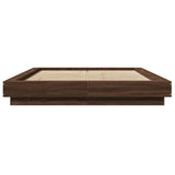 Bed Frame without Mattress Brown Oak 120x200 cm