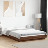 Bed Frame without Mattress Brown Oak 120x200 cm