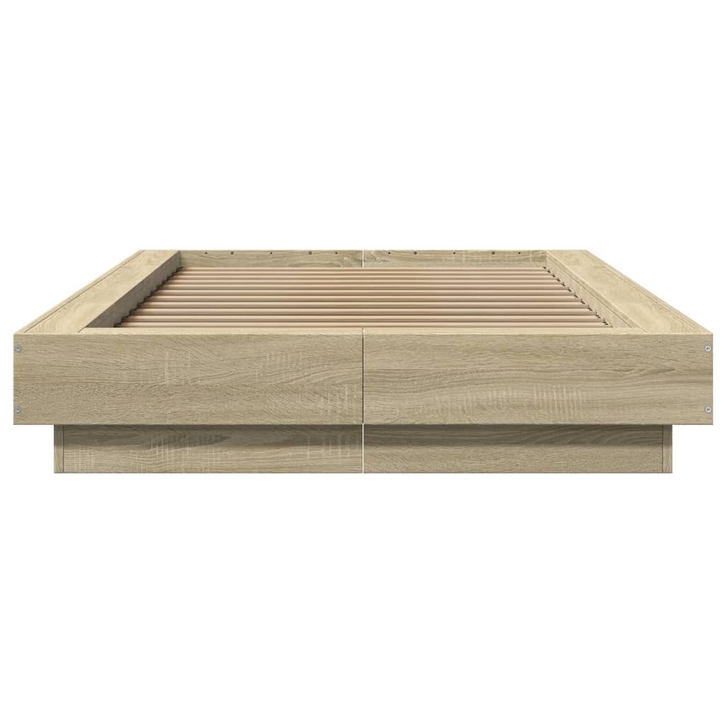 Bed Frame without Mattress Sonoma Oak 100x200 cm