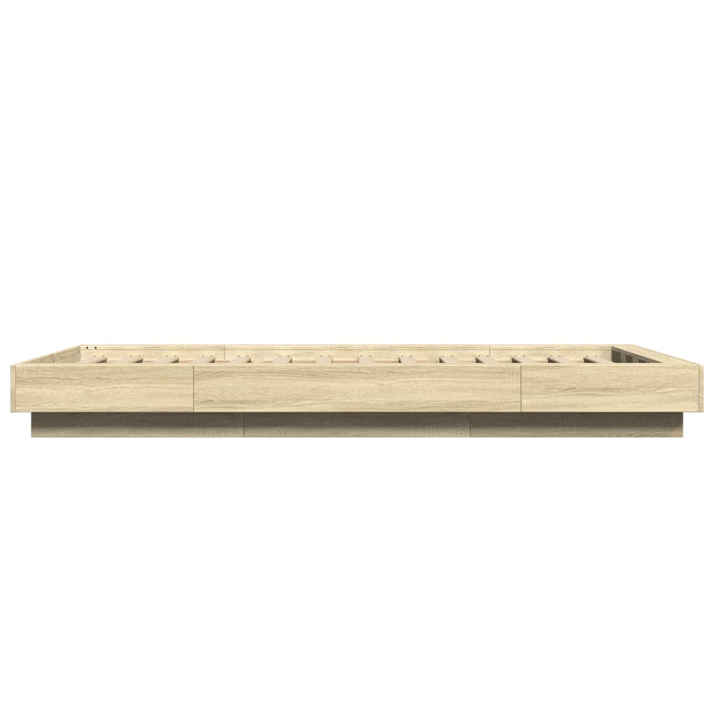 Bed Frame without Mattress Sonoma Oak 100x200 cm