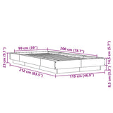 Bed Frame without Mattress Sonoma Oak 100x200 cm