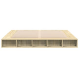 Bed Frame without Mattress Sonoma Oak 200x200 cm