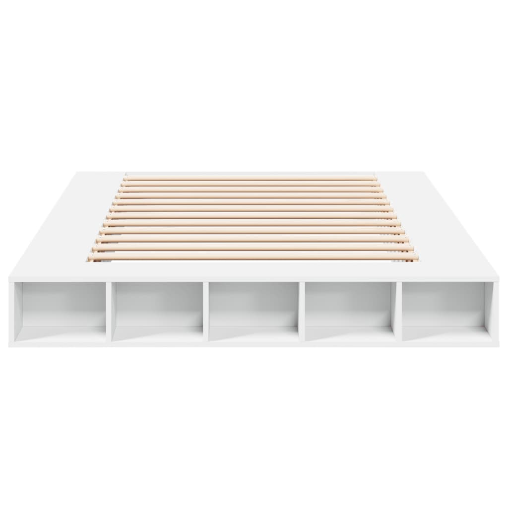 Bed Frame without Mattress White 160x200 cm