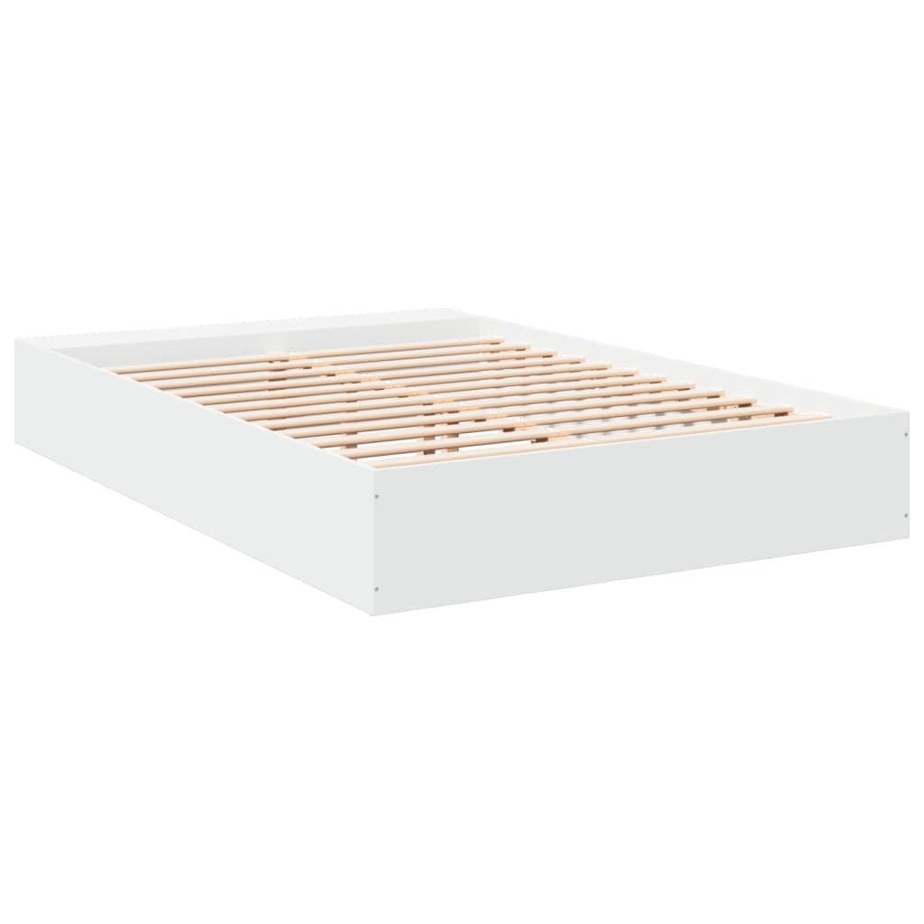 Bed Frame without Mattress White 160x200 cm